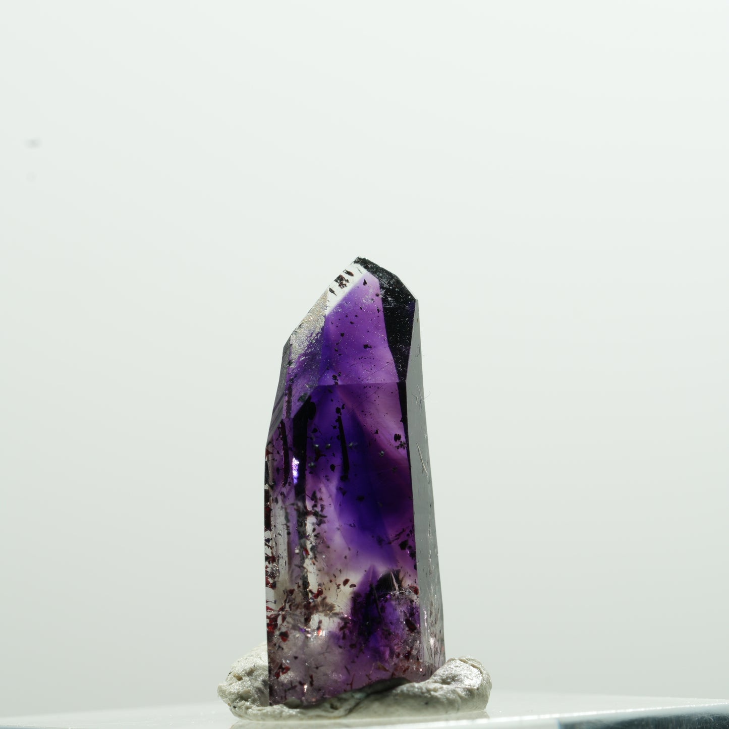 Seltene Harlekin Phantom Amethyst Spitze Goboboseb, Namibia 21*11*8mm #13601