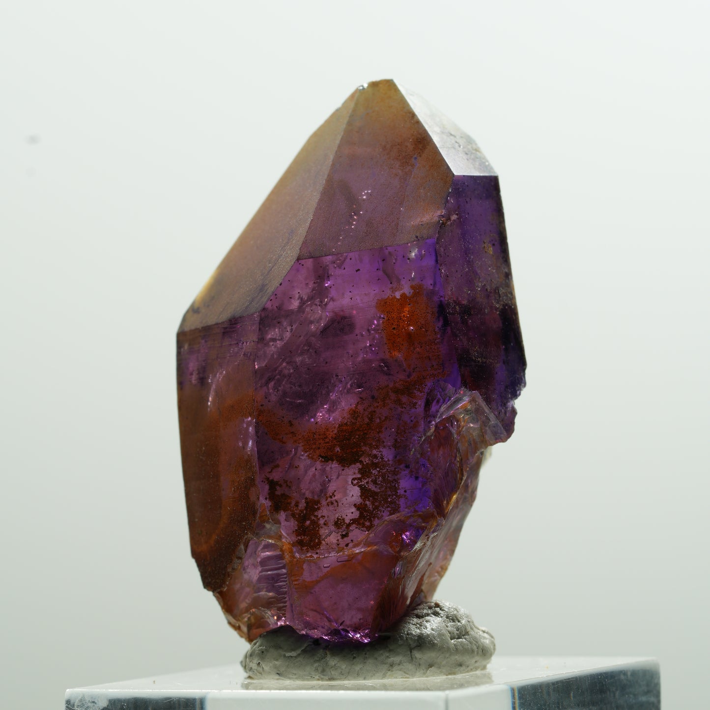 Seltene Phantom Amethyst Skelett Spitze mit Eisen Goboboseb, Namibia 40*23*20mm #13603