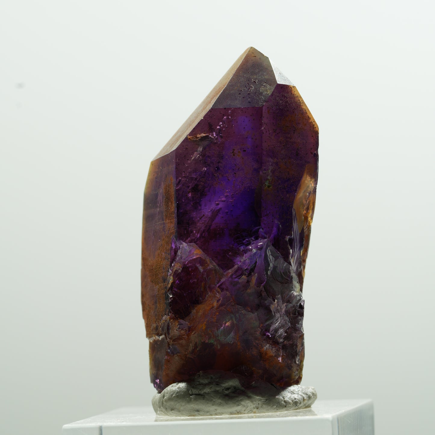 Seltene Phantom Amethyst Skelett Spitze mit Eisen Goboboseb, Namibia 40*23*20mm #13603