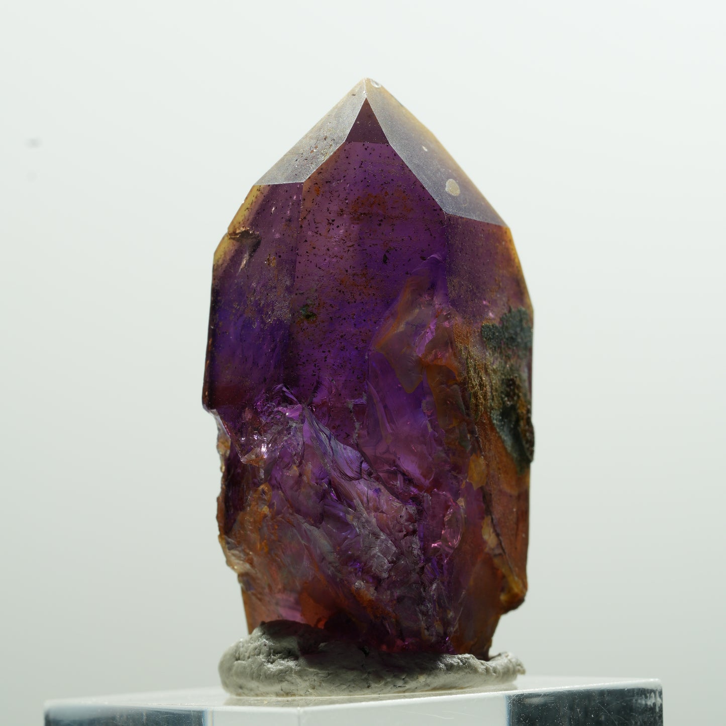 Seltene Phantom Amethyst Skelett Spitze mit Eisen Goboboseb, Namibia 40*23*20mm #13603