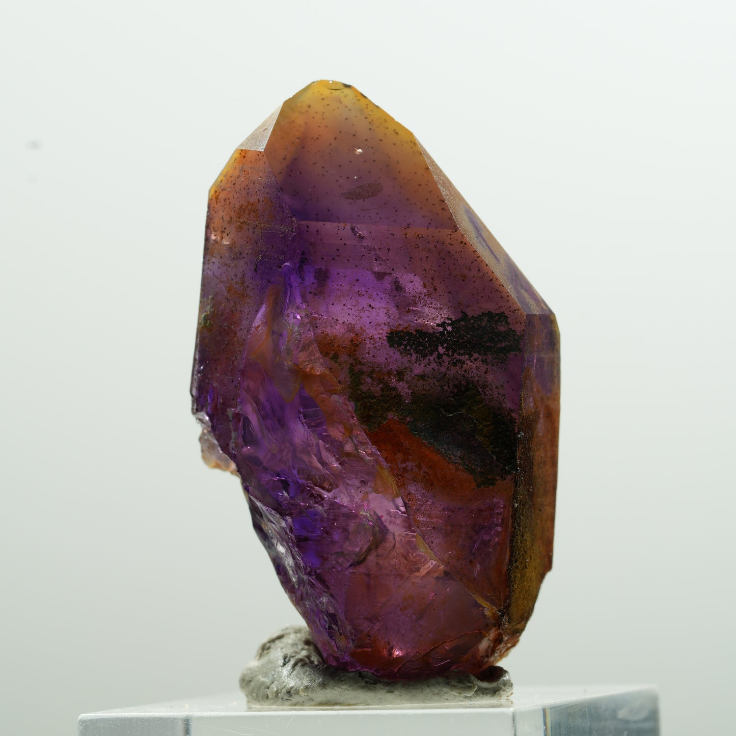 Seltene Phantom Amethyst Skelett Spitze mit Eisen Goboboseb, Namibia 40*23*20mm #13603