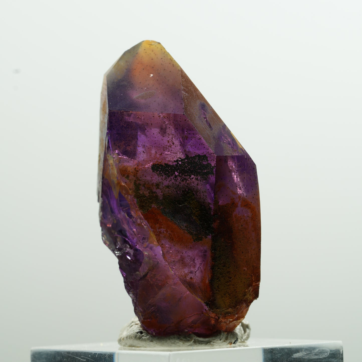 Seltene Phantom Amethyst Skelett Spitze mit Eisen Goboboseb, Namibia 40*23*20mm #13603