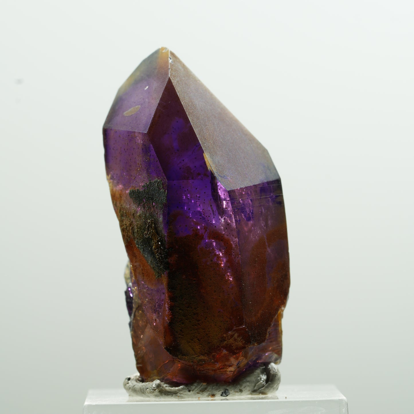 Seltene Phantom Amethyst Skelett Spitze mit Eisen Goboboseb, Namibia 40*23*20mm #13603