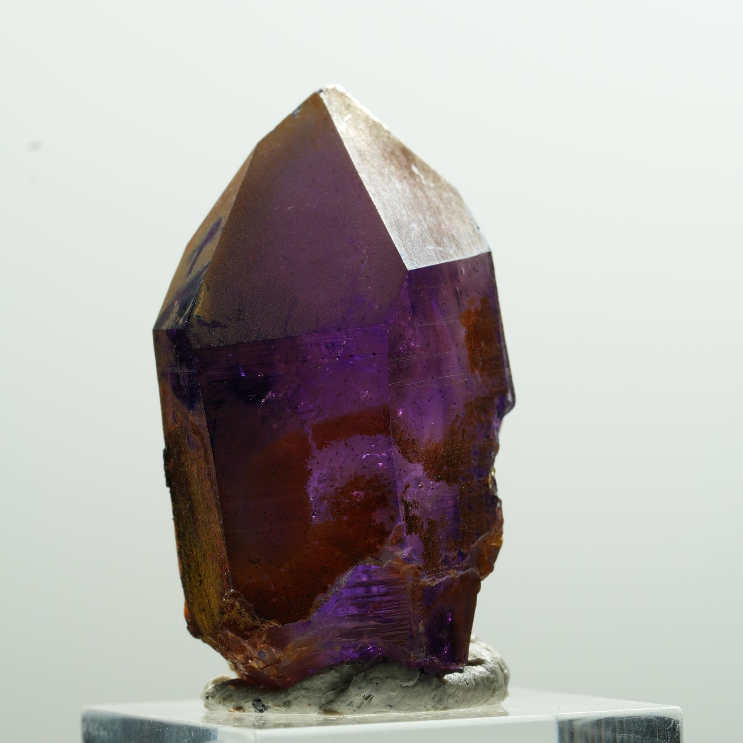 Seltene Phantom Amethyst Skelett Spitze mit Eisen Goboboseb, Namibia 40*23*20mm #13603