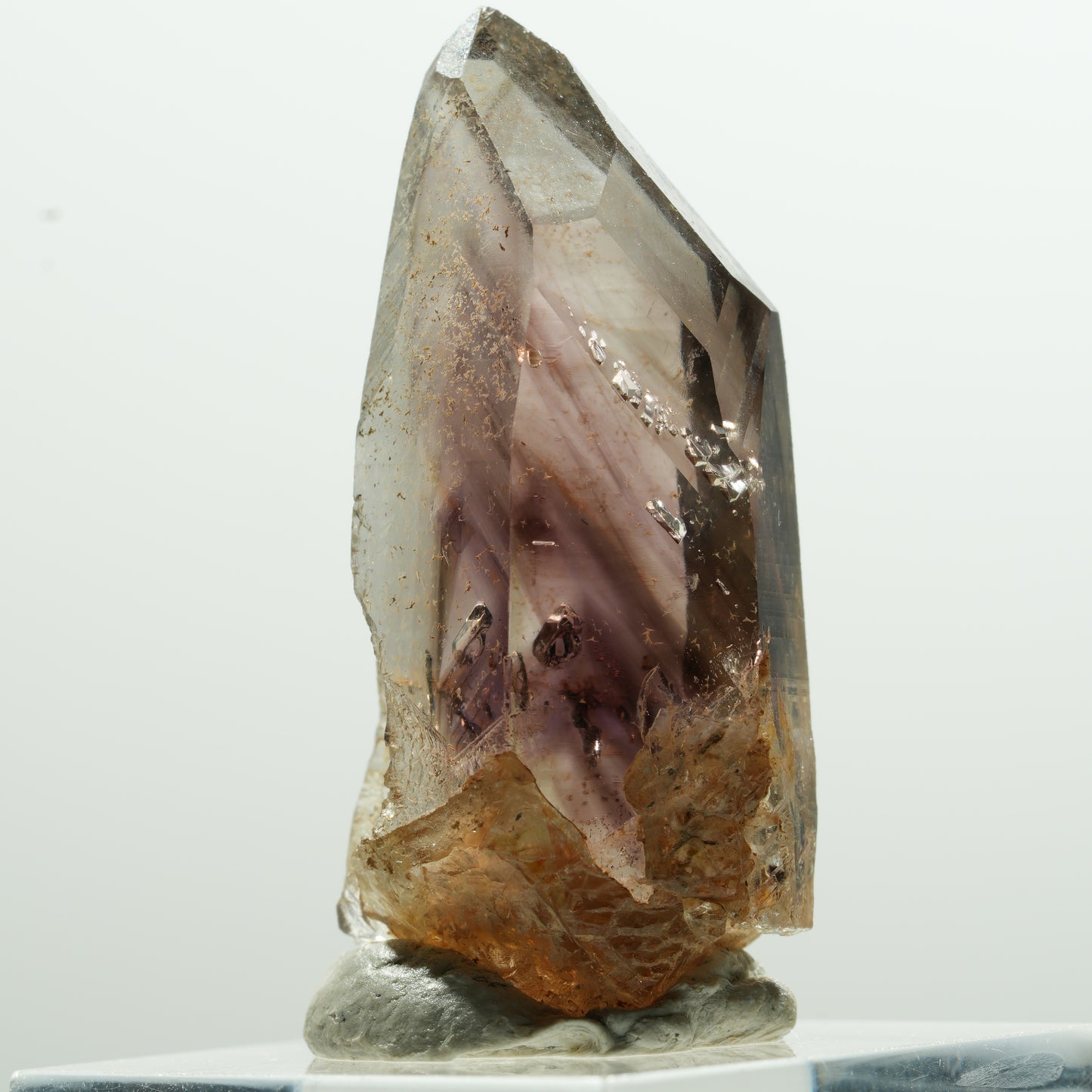 Seltene Phantom Amethyst Rauchquarz Spitze Goboboseb, Namibia 40*18*16mm #13607