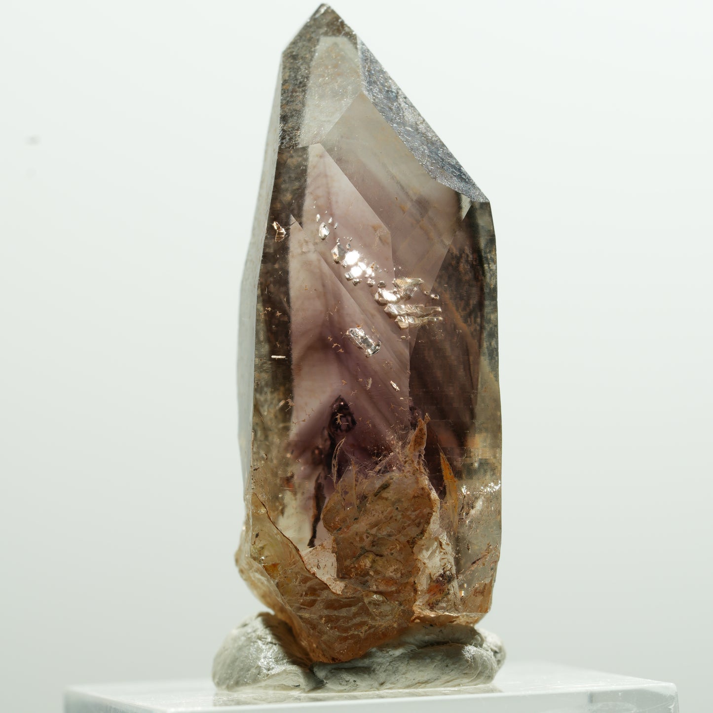 Seltene Phantom Amethyst Rauchquarz Spitze Goboboseb, Namibia 40*18*16mm #13607