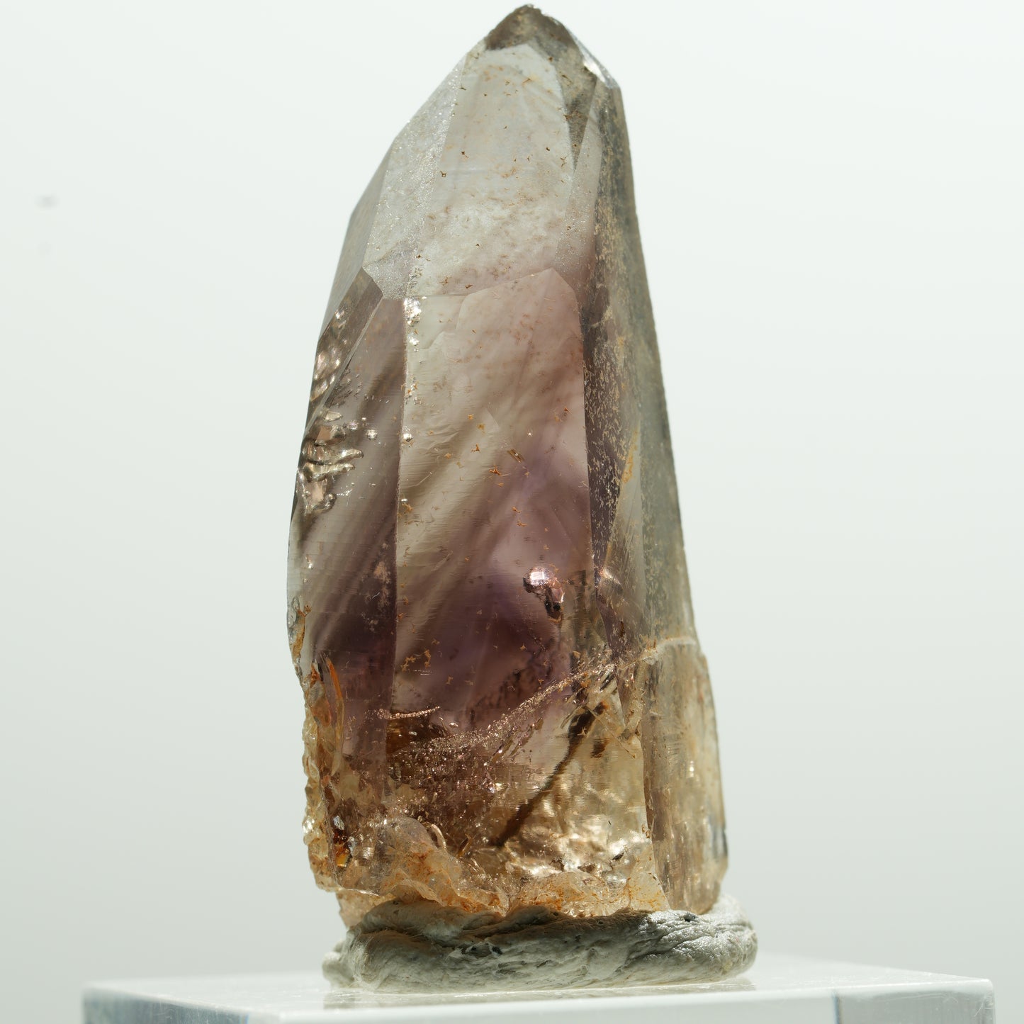 Seltene Phantom Amethyst Rauchquarz Spitze Goboboseb, Namibia 40*18*16mm #13607