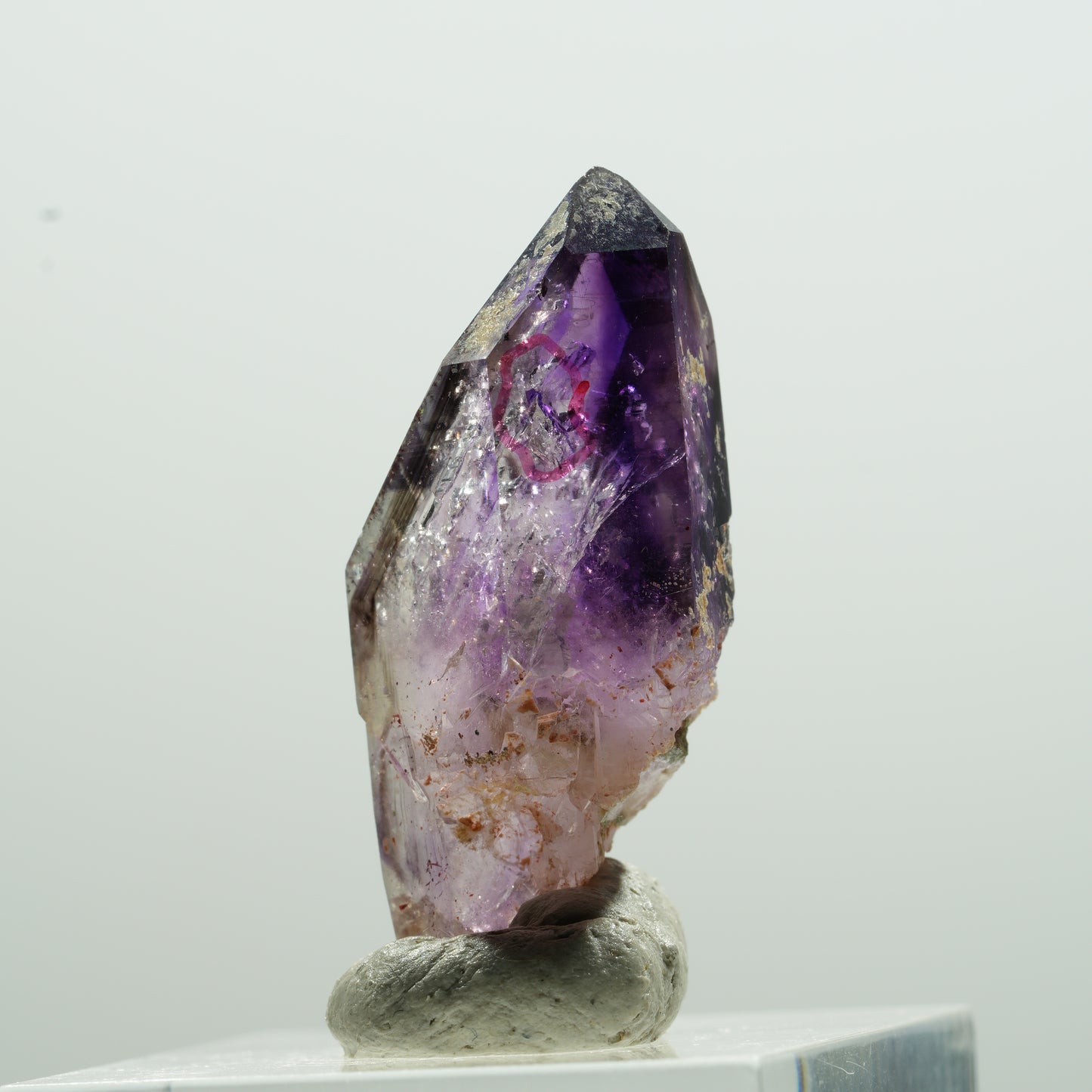 Seltene Skelett Phantom Amethyst Spitze Brandberg, Namibia 33*16*11mm #13609