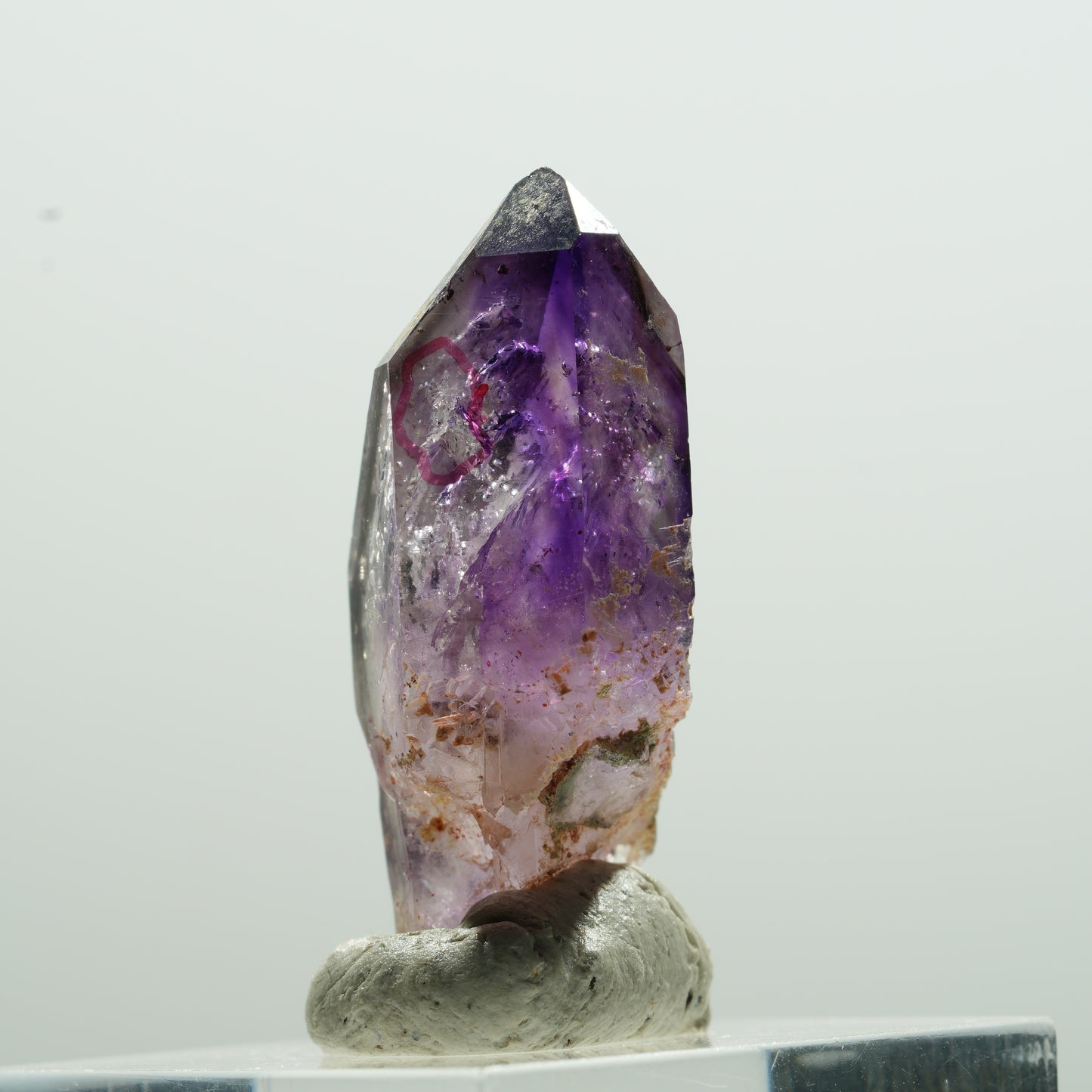 Seltene Skelett Phantom Amethyst Spitze Brandberg, Namibia 33*16*11mm #13609