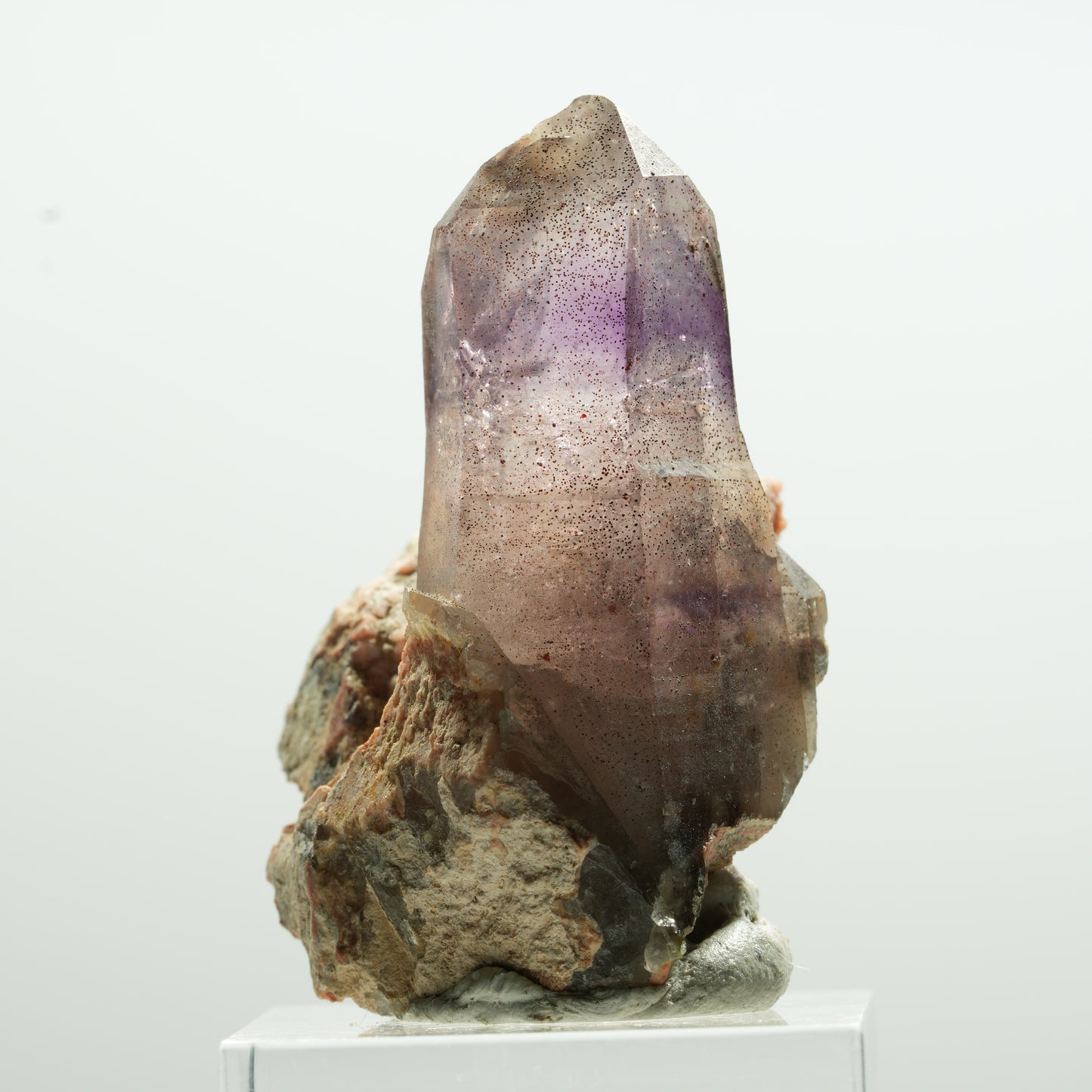 Seltene Phantom Amethyst mit Eisen Spitze auf Matrix Brandberg, Namibia 44*29*26mm #13610