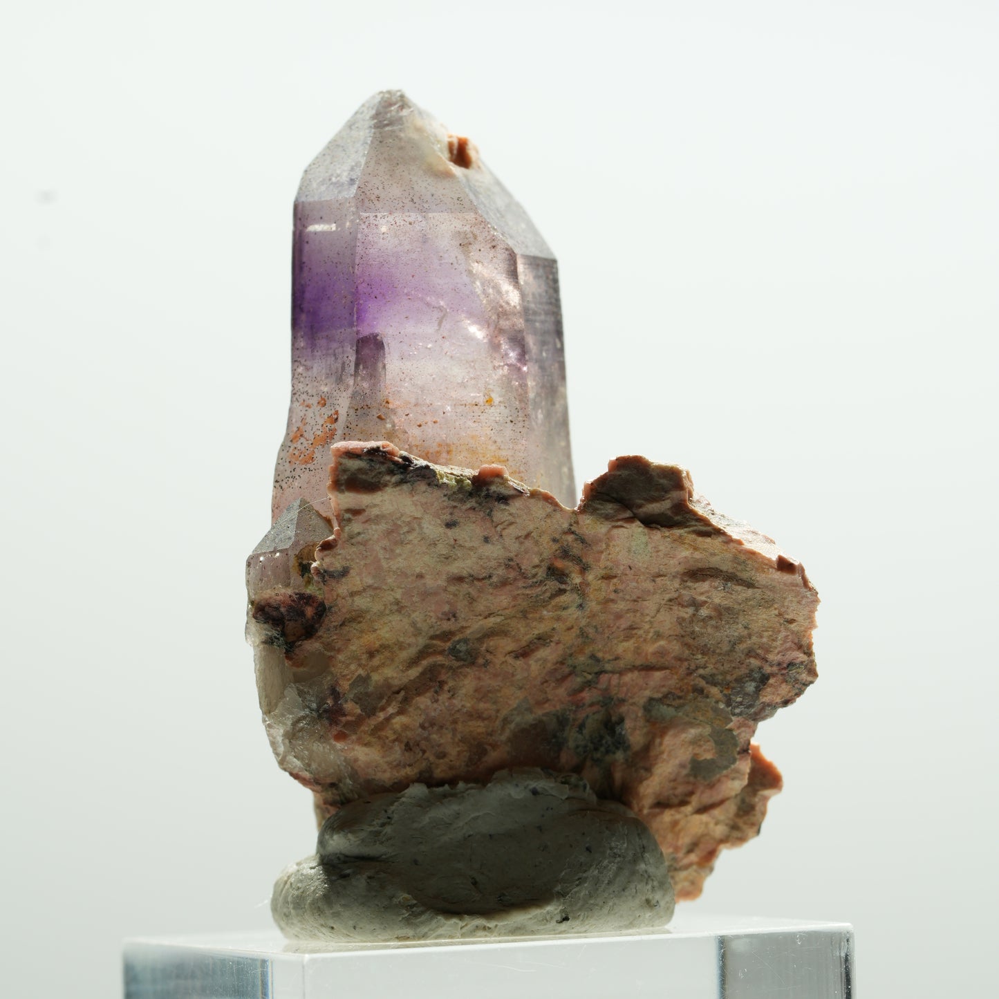 Seltene Phantom Amethyst mit Eisen Spitze auf Matrix Brandberg, Namibia 44*29*26mm #13610
