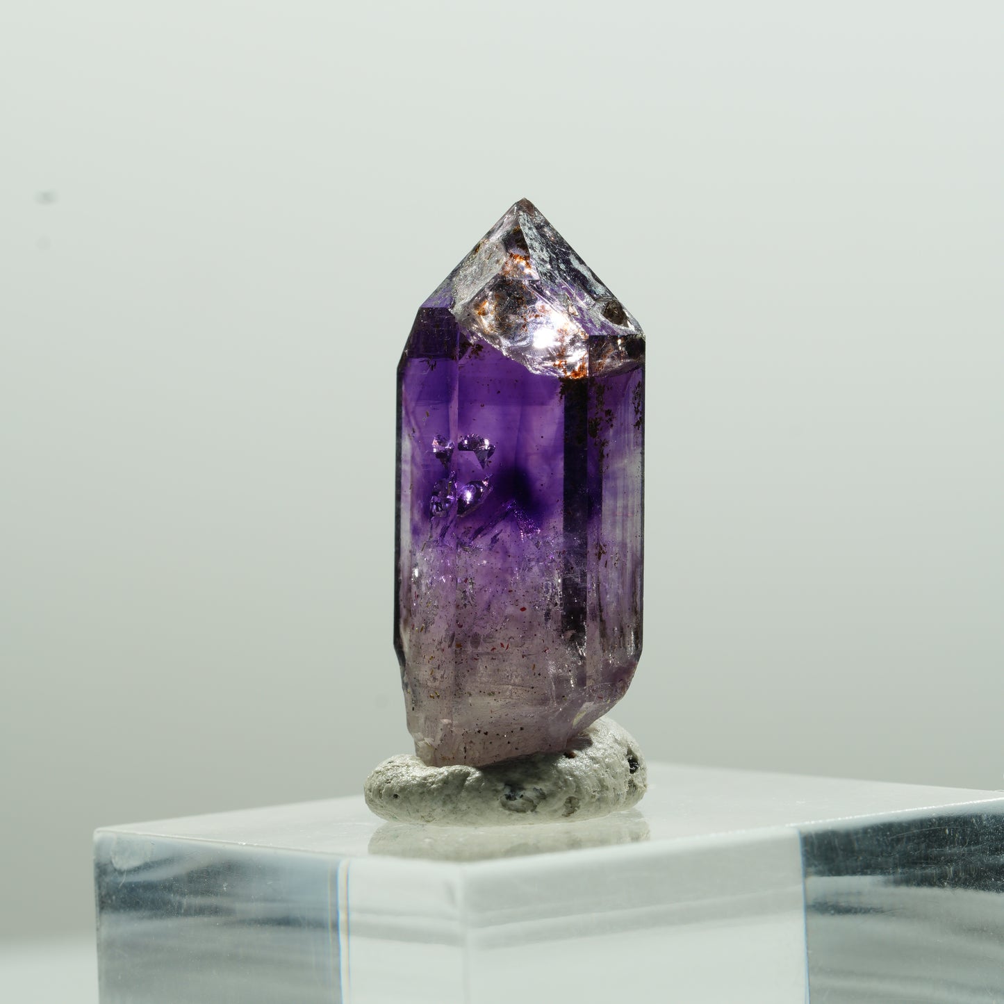 Seltene Skelett Phantom Amethyst Spitze Brandberg, Namibia 27*11*8mm #13620