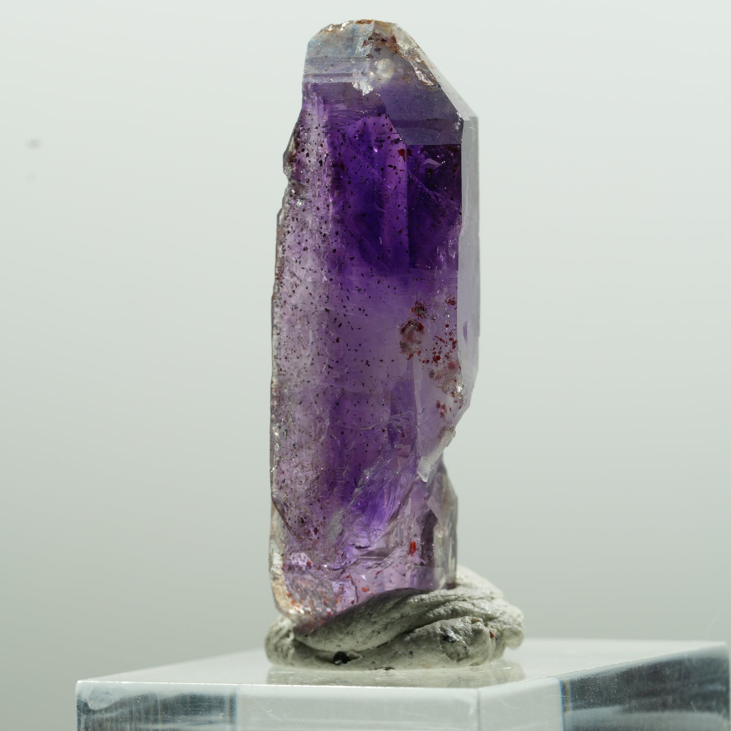 Seltene Phantom Amethyst Doppelender Spitze Goboboseb, Namibia 40*15*11mm #13621