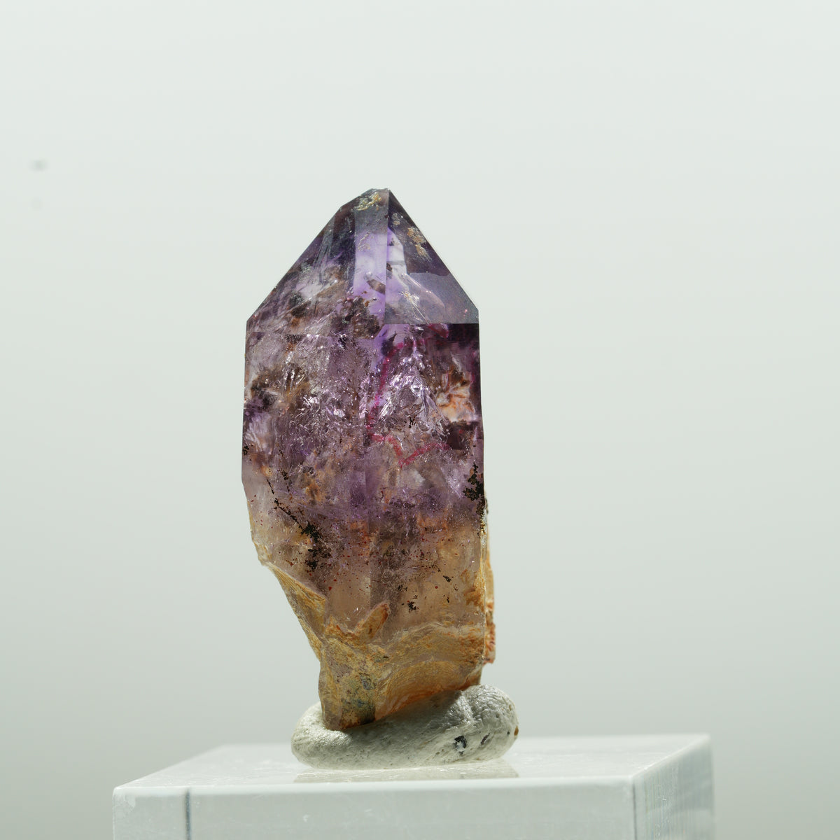Enhydro Skelett Phantom Amethyst Spitze, 1x Blase Brandberg, Namibia 33*15*14mm #13624