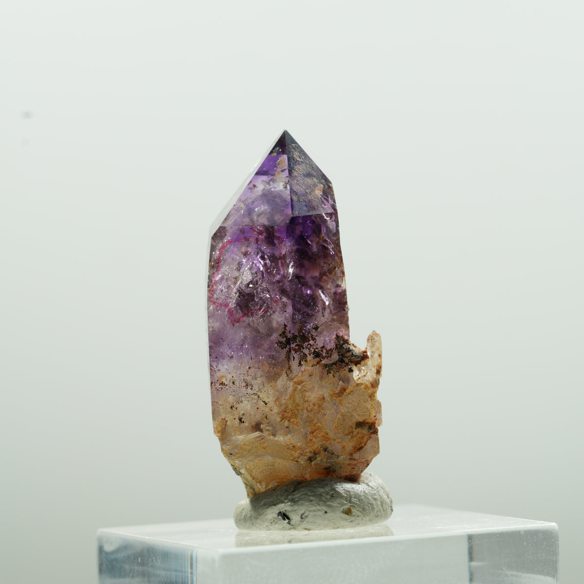 Enhydro Skelett Phantom Amethyst Spitze, 1x Blase Brandberg, Namibia 33*15*14mm #13624