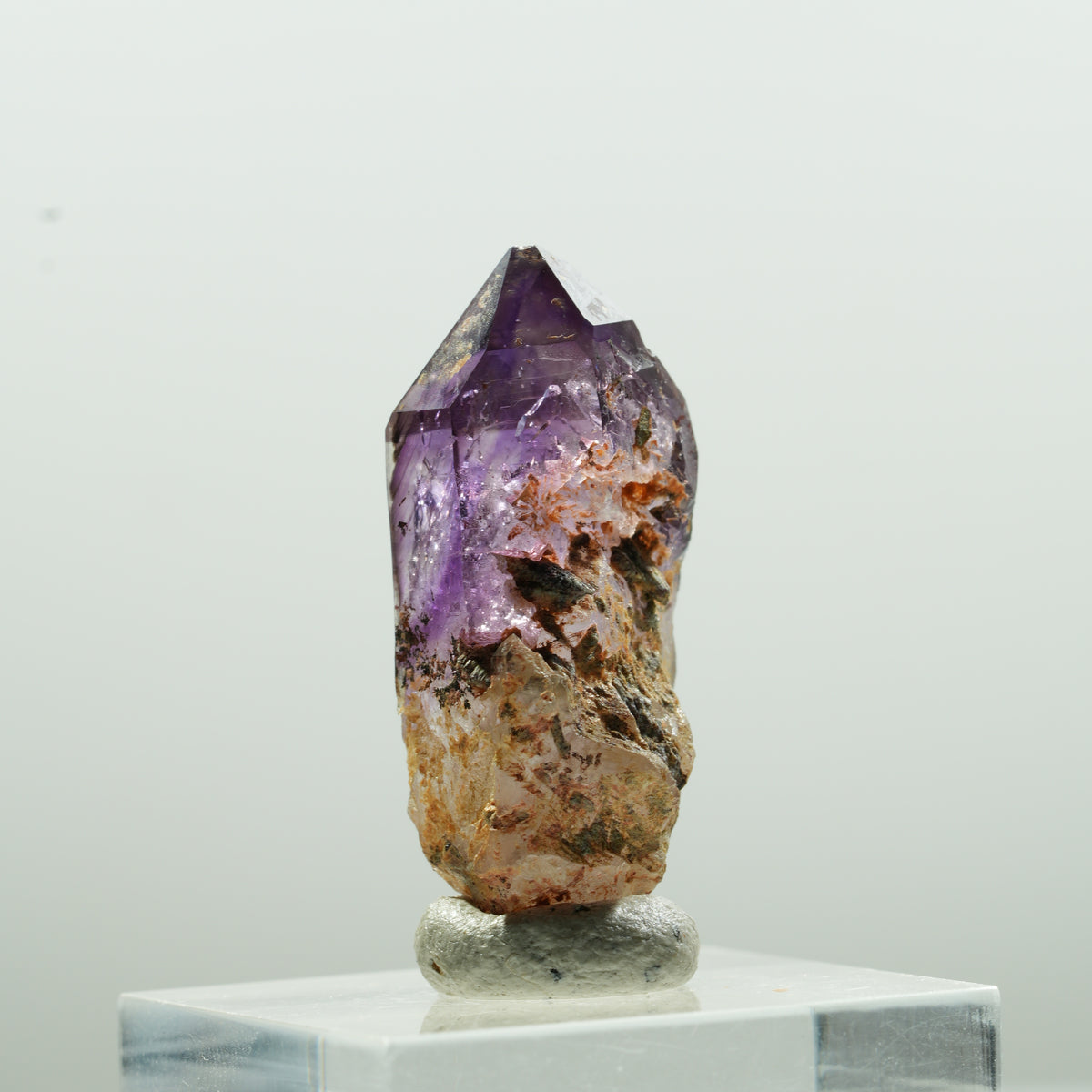 Enhydro Skelett Phantom Amethyst Spitze, 1x Blase Brandberg, Namibia 33*15*14mm #13624