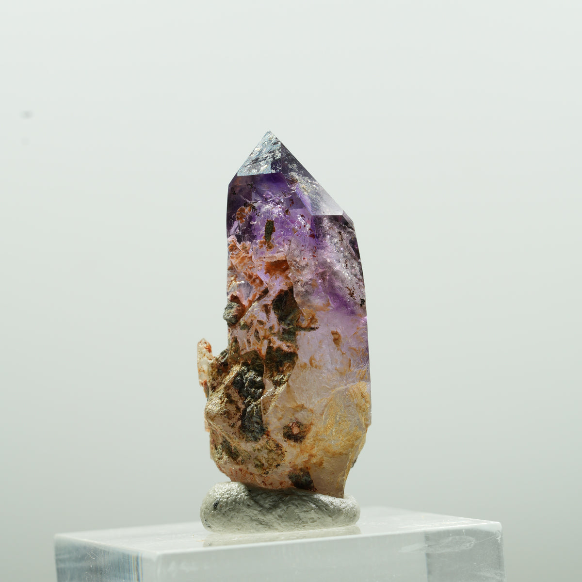 Enhydro Skelett Phantom Amethyst Spitze, 1x Blase Brandberg, Namibia 33*15*14mm #13624
