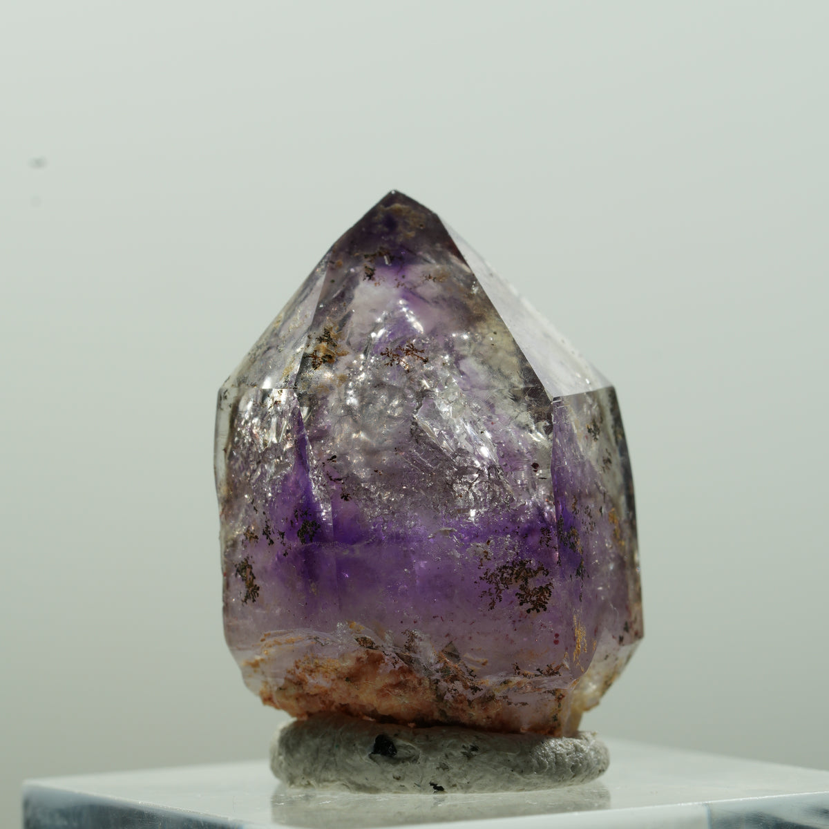 Enhydro Skeleton Phantom Amethyst Point, 1x Bubble Brandberg, Namibia 26*16*16mm #13627