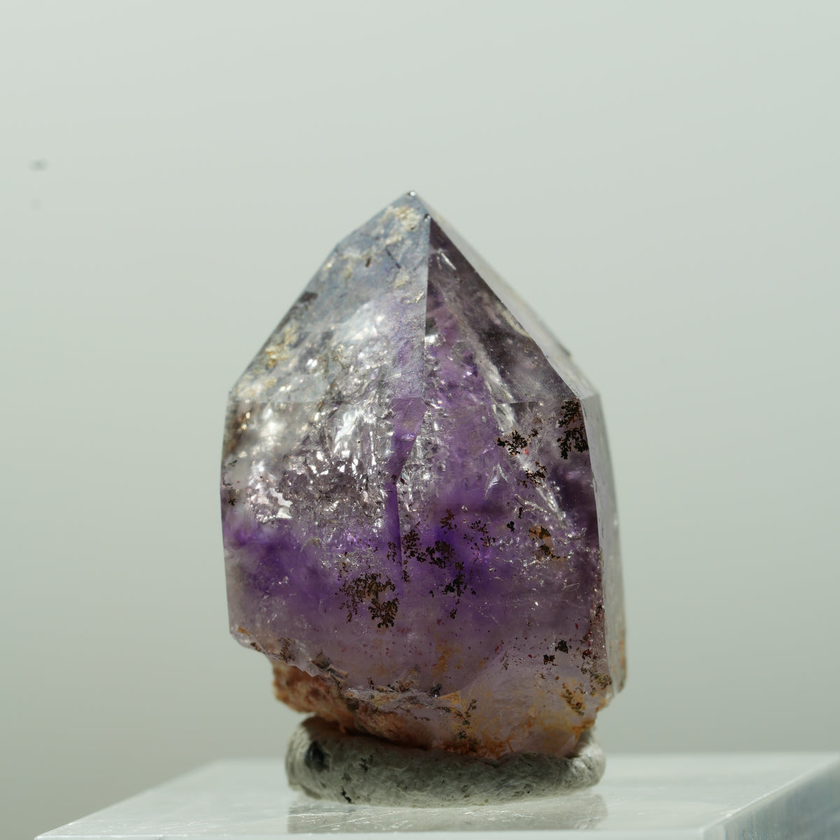 Enhydro Skeleton Phantom Amethyst Point, 1x Bubble Brandberg, Namibia 26*16*16mm #13627