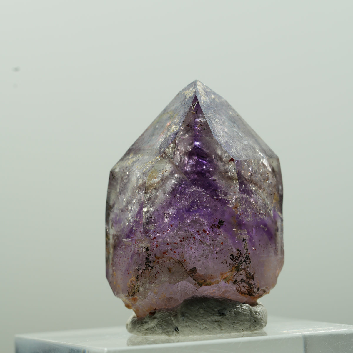 Enhydro Skeleton Phantom Amethyst Point, 1x Bubble Brandberg, Namibia 26*16*16mm #13627
