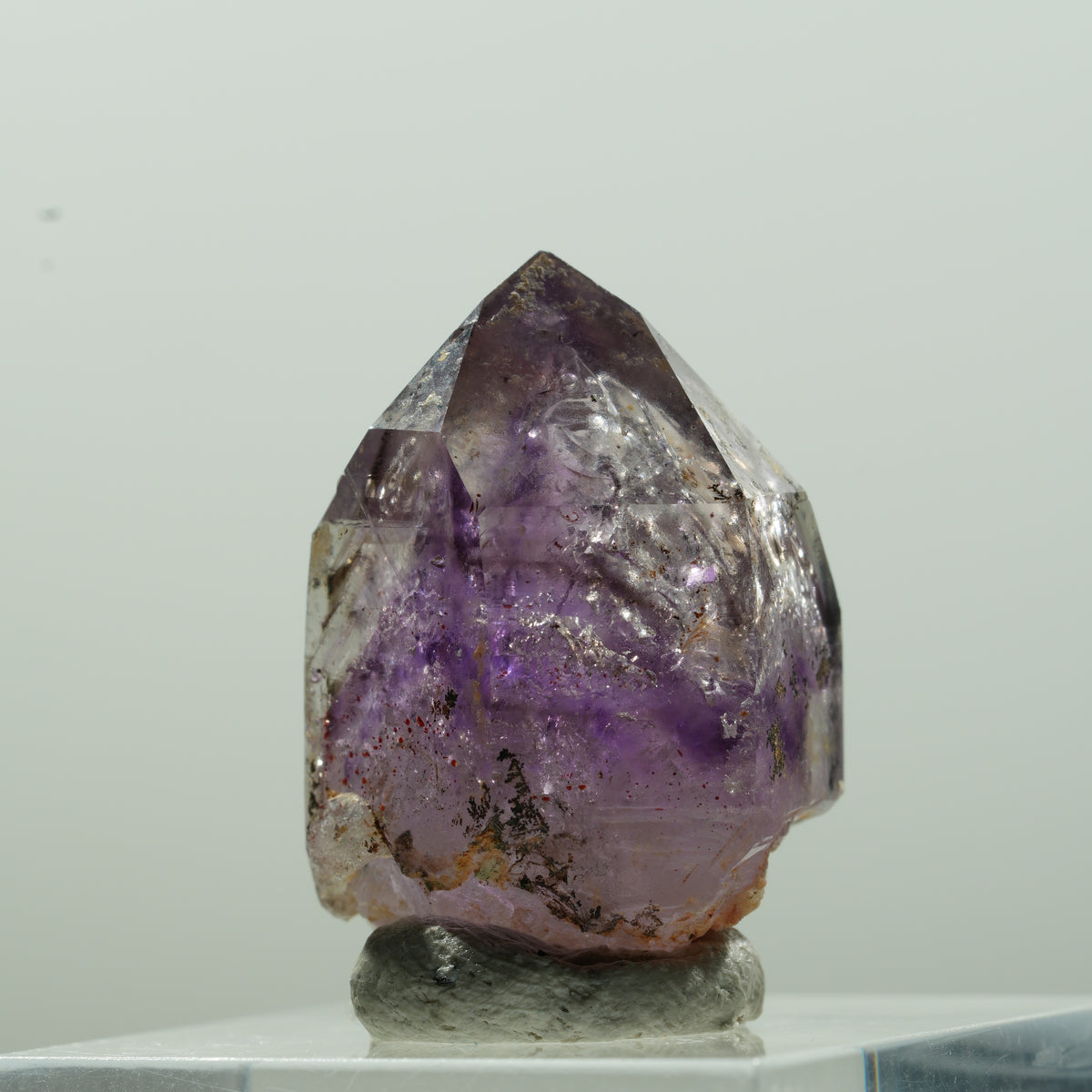 Enhydro Skeleton Phantom Amethyst Point, 1x Bubble Brandberg, Namibia 26*16*16mm #13627