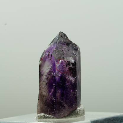 Enhydro Harlekin Phantom Amethyst Spitze, 1x Blase Goboboseb, Namibia 26*14*11mm #13631