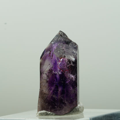Enhydro Harlekin Phantom Amethyst Spitze, 1x Blase Goboboseb, Namibia 26*14*11mm #13631