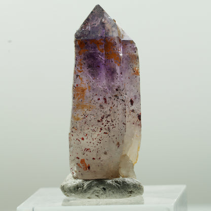 Seltene Phantom Skelett Amethyst mit Eisen Spitze Brandberg, Namibia 37*15*13mm #13633