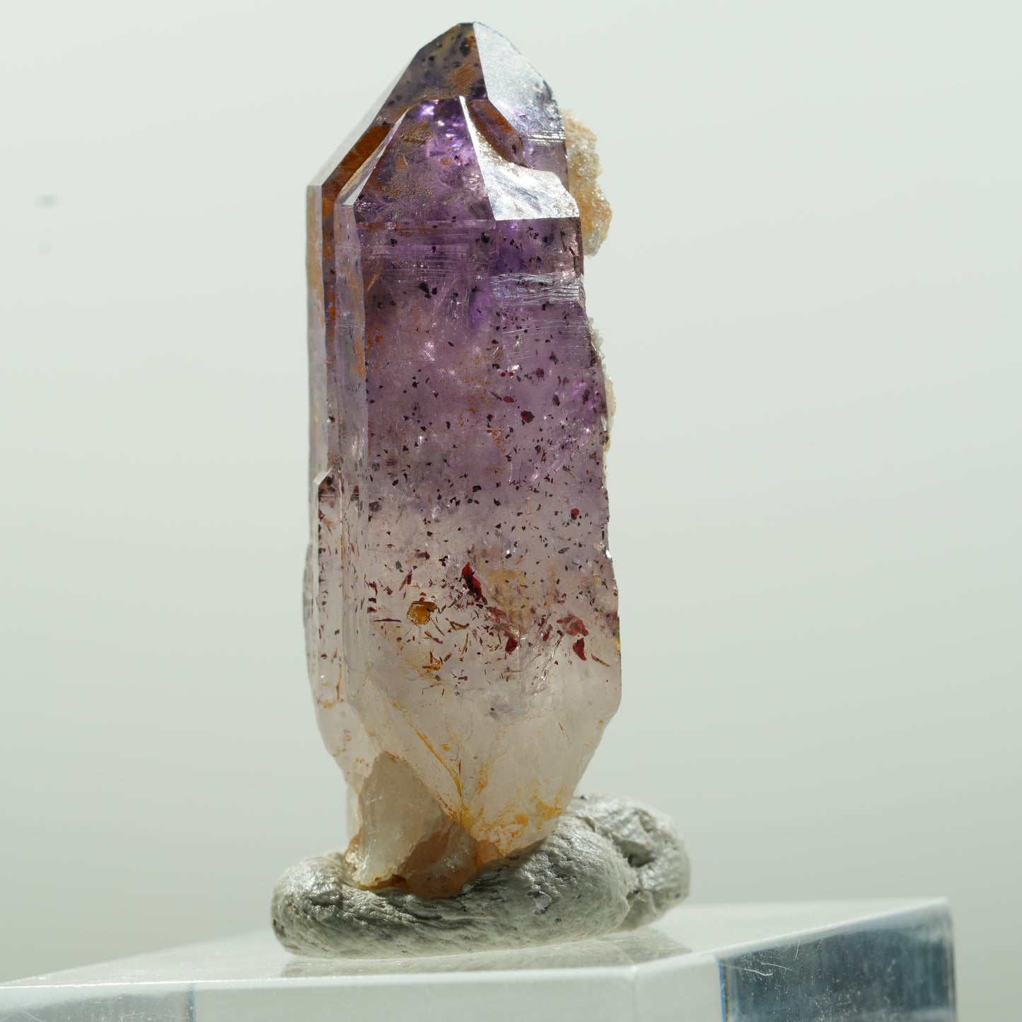 Seltene Phantom Skelett Amethyst mit Eisen Spitze Brandberg, Namibia 37*15*13mm #13633