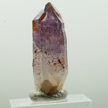 Seltene Phantom Skelett Amethyst mit Eisen Spitze Brandberg, Namibia 37*15*13mm #13633