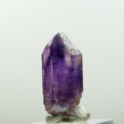 Pointe d'améthyste fantôme avec squelette enhydre, 1 bulle Brandberg, Namibie 35*17*13mm #13639