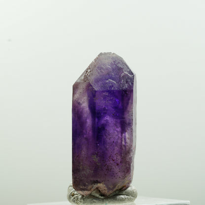 Pointe d'améthyste fantôme avec squelette enhydre, 1 bulle Brandberg, Namibie 35*17*13mm #13639