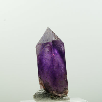 Pointe d'améthyste fantôme avec squelette enhydre, 1 bulle Brandberg, Namibie 35*17*13mm #13639