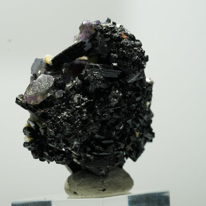 Bunte Phantom Fluorit Würfel, Schörl Turmalin, Muskovit Erongo, Namibia 49*41*30mm #13641