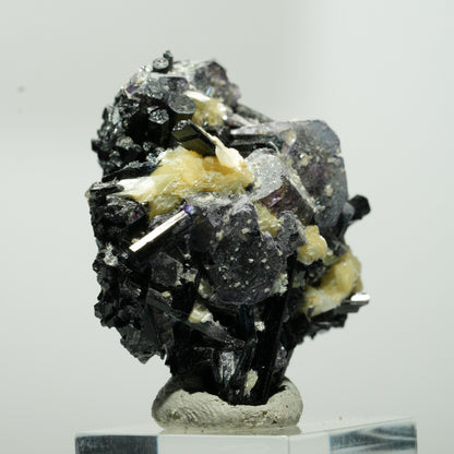 Bunte Phantom Fluorit Würfel, Schörl Turmalin, Muskovit Erongo, Namibia 49*41*30mm #13641