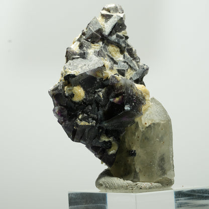 Bunte Phantom Fluorit, Schörl Turmalin, Muskovit, Rauchquarz Erongo, Namibia 56*31*30mm #13642
