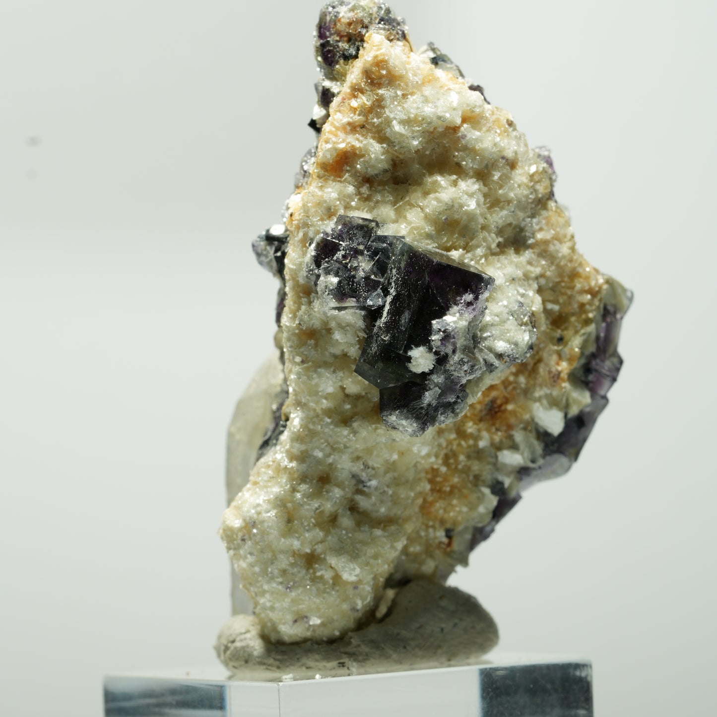 Bunte Phantom Fluorit, Schörl Turmalin, Muskovit, Rauchquarz Erongo, Namibia 56*31*30mm #13642