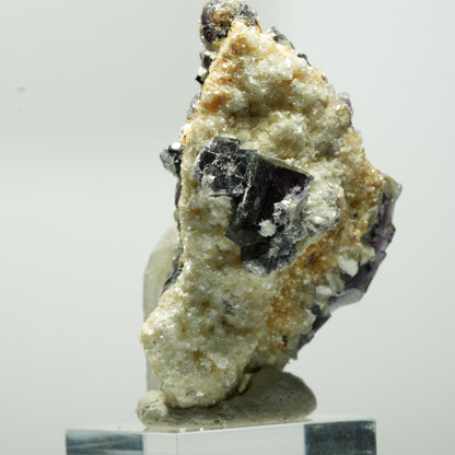 Bunte Phantom Fluorit, Schörl Turmalin, Muskovit, Rauchquarz Erongo, Namibia 56*31*30mm #13642