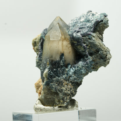 Seltene Phantom Fluorit, Orthoklas, Rauchquarz Stufe Erongo, Namibia 60*33*31mm #13643