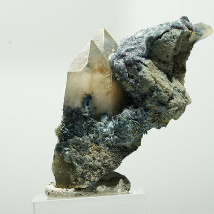 Seltene Phantom Fluorit, Orthoklas, Rauchquarz Stufe Erongo, Namibia 60*33*31mm #13643