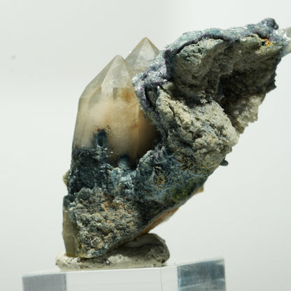 Seltene Phantom Fluorit, Orthoklas, Rauchquarz Stufe Erongo, Namibia 60*33*31mm #13643