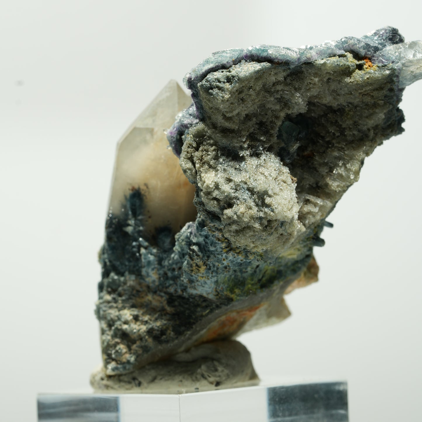 Seltene Phantom Fluorit, Orthoklas, Rauchquarz Stufe Erongo, Namibia 60*33*31mm #13643