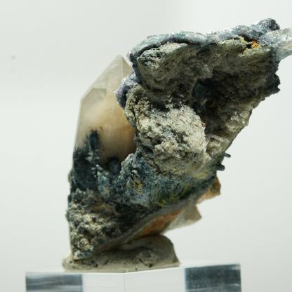 Seltene Phantom Fluorit, Orthoklas, Rauchquarz Stufe Erongo, Namibia 60*33*31mm #13643
