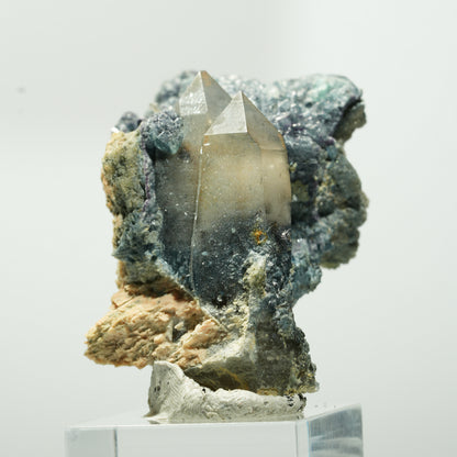 Seltene Phantom Fluorit, Orthoklas, Rauchquarz Stufe Erongo, Namibia 60*33*31mm #13643