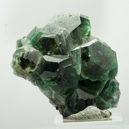Phantom Fluorit hexagonal, Schörl Turmalin Stufe Erongo, Namibia 55*41*27mm #13644
