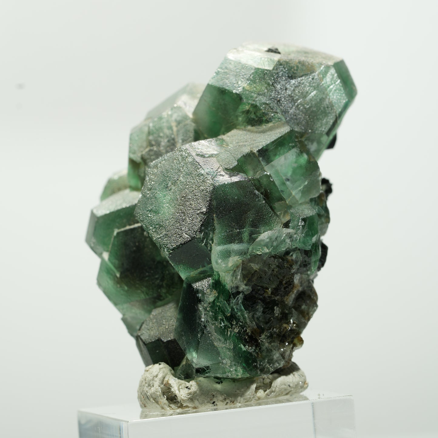 Phantom Fluorit hexagonal, Schörl Turmalin Stufe Erongo, Namibia 55*41*27mm #13644