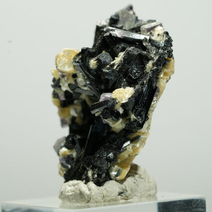 Bunte Phantom Fluorit Würfel, Schörl Turmalin, Muskovit Erongo, Namibia 40*32*22mm #13647