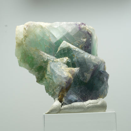 Seltene Phantom Fluorit Würfel Stufe, grün lila Erongo, Namibia 50*38*28mm #13652