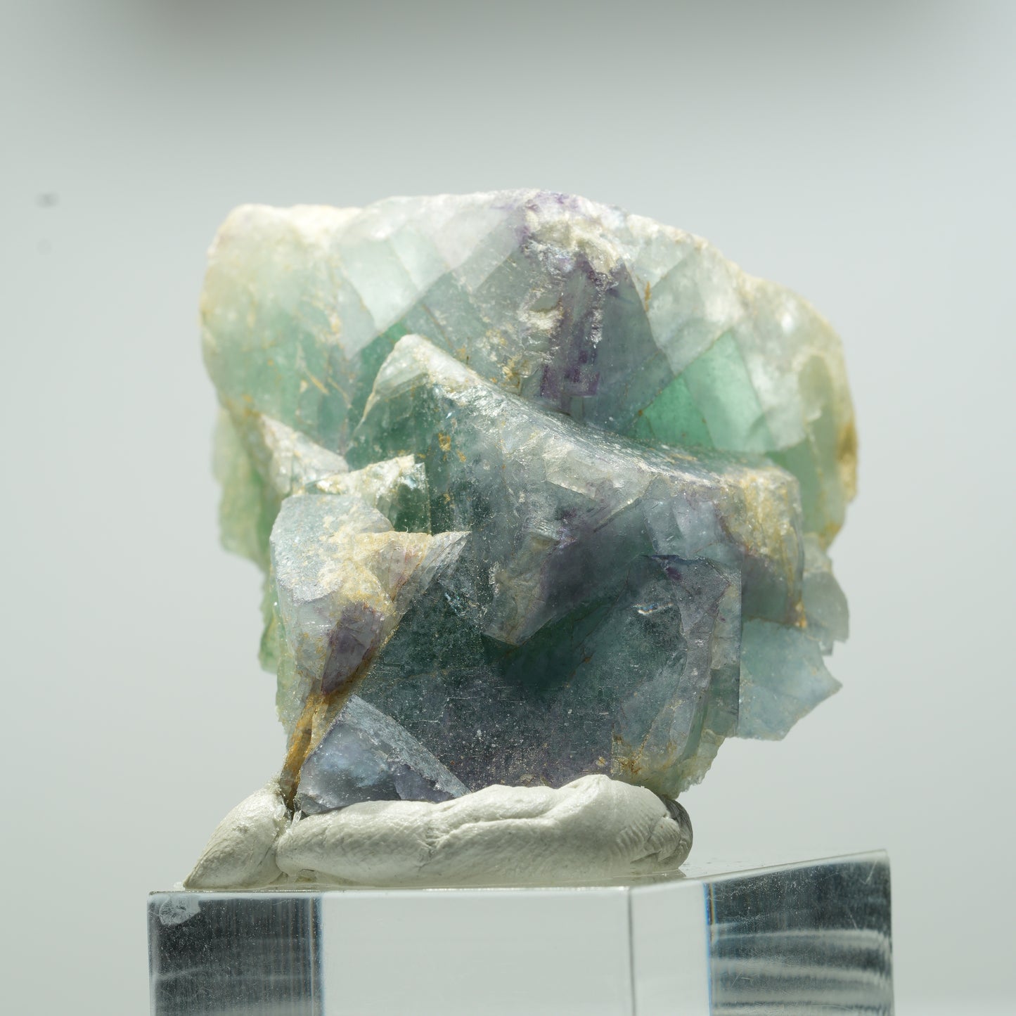 Seltene Phantom Fluorit Würfel Stufe, grün lila Erongo, Namibia 50*38*28mm #13652