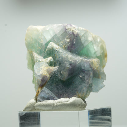 Seltene Phantom Fluorit Würfel Stufe, grün lila Erongo, Namibia 50*38*28mm #13652